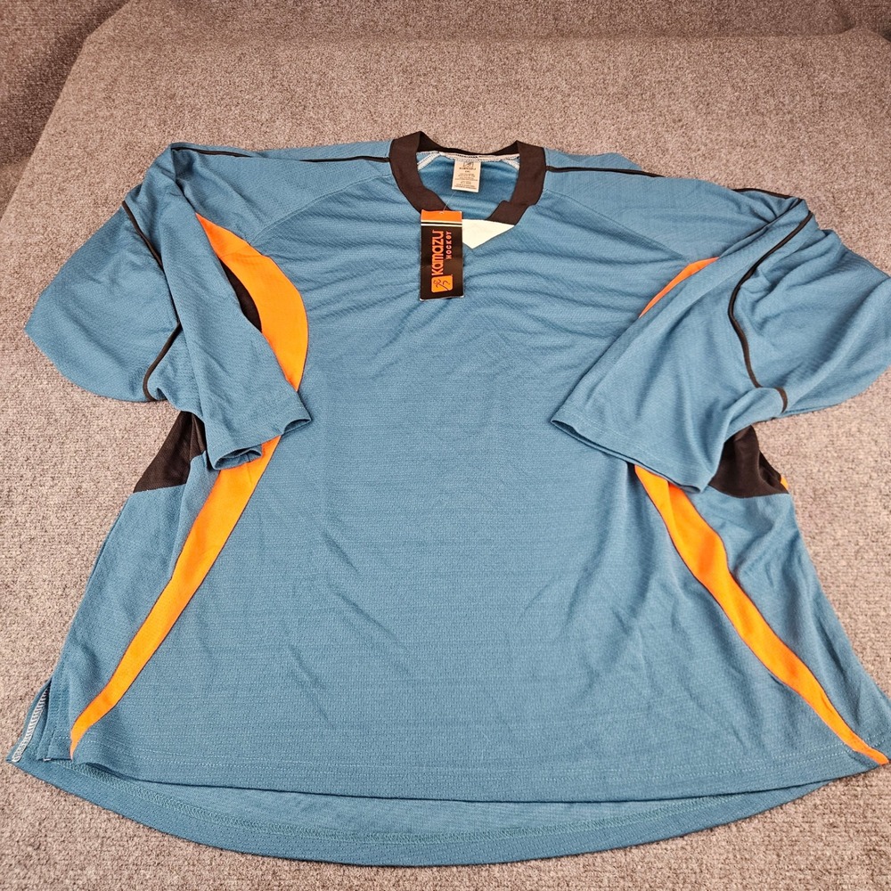 Kamazu Hockey‎ Jersey Mens 2XL Teal Orange Black Practice Shirt 14100-281812 NWT